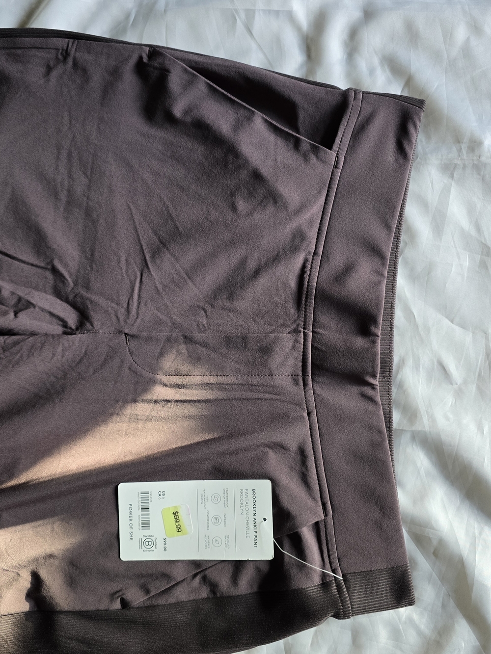 NWT Athleta Purple Casual Pants Pockets Women’s Size 6 - Picture 7 of 8
